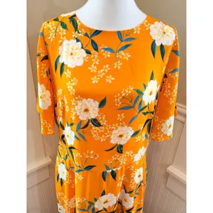Rachel Rachel Roy Marigold Floral Flutter Sleeve Midi Dress L thumbnail 10