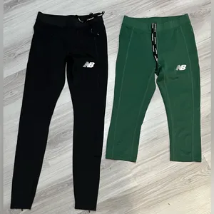Set‎ NWOT New Balance womens Black and Green Active Leggings thumbnail 1