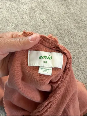 aerie Women’s Weekend Pretty Back Sweatshirt Longsleeve in Clay S thumbnail 7
