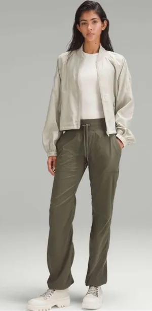 Lululemon Dance Studio Mid-Rise Pant Full Length Army Green Size 6 thumbnail 1