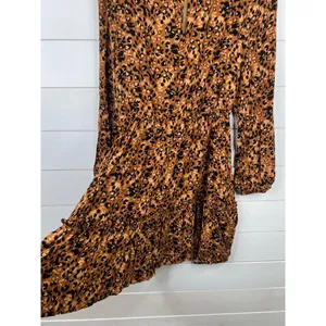 Sugarlips Leopard Print Long Sleeve Ruffle Hem Mini Dress Size M Animal thumbnail 4