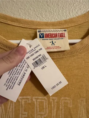 NWT American Eagle Outfitters Tan Graphic Short Sleeve Tee thumbnail 2