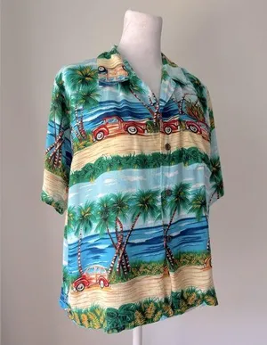 Vintage ‘90s Pineapple Connection Tropical Print Short Sleeve Hawaiian Shirt thumbnail 1