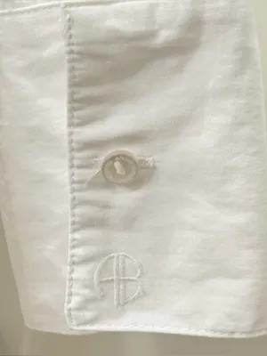 Anine Bing Mika Button Down Shirt XXS White Oversized Capsule Clean Chic Classic thumbnail 13