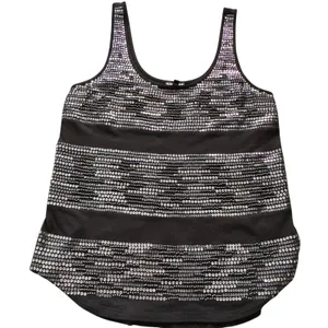 Y2K Indie Sleeze Glam Express Sequins Beaded Tank Top M Going Out Metallic Disco thumbnail 1