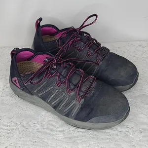 Reebok Ariat Astroride steel toe lace up blue pink work tennis shoes sz 7 thumbnail 4