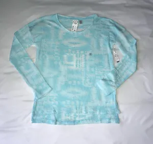 Aeropostale Blue Tribal Print Long Sleeve Shirt With Open Back thumbnail 1
