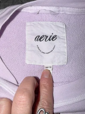 aerie Lavender Crewneck Sweatshirt thumbnail 2