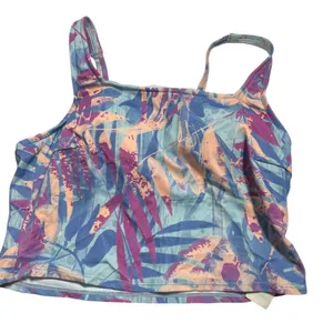 Freely Womens Missy‎ Square Neck Cropped Tankini Multicolor Size S thumbnail 1
