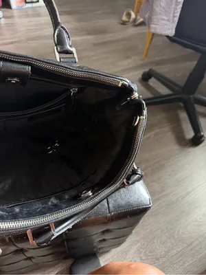 Michael Kors Black Leather Tote Satchel thumbnail 7