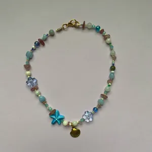 Handmade Gold Beaded Necklace thumbnail 3