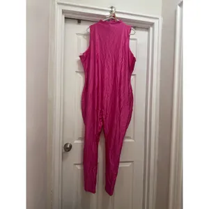 SKIMS Size 4X Shine Catsuit Jersey Mock Neck Sleeveless Catsuit Hot Pink NWOT thumbnail 5