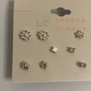 LC nwt Lauren Conrad Silver Stud Earrings Set thumbnail 2