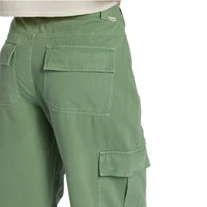 NEW Billabong Green Walk Along Relaxed Cargo Cotton Twill Comfy Pants Size 26 thumbnail 3