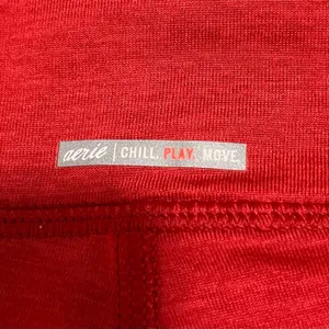 Aerie Vibrant Red Leggings Sz L thumbnail 8