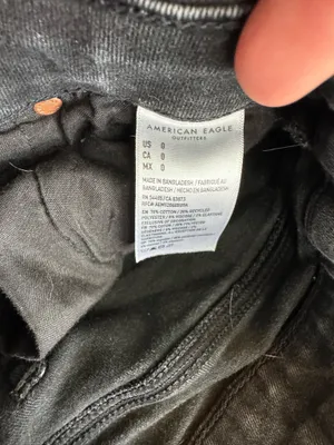 American Eagle Shorts Jean Black Ripped thumbnail 3