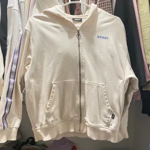 NERDY cream zip up hoodie White thumbnail 1