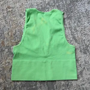 Urban Outfitters Out from Under Joe ribbed lime neon green plunge crop top thumbnail 3