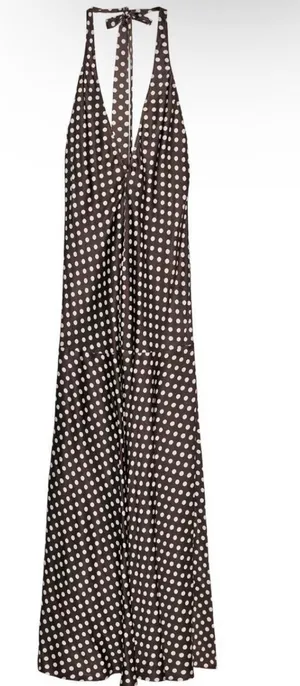 Zara ZW collection halter polkadot dress thumbnail 1