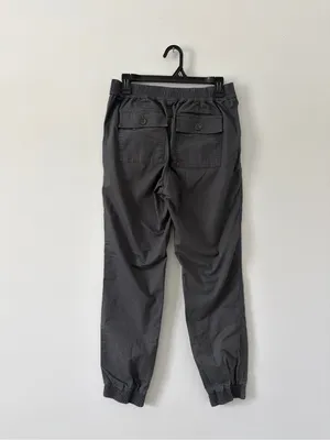 Pact Organic Cotton Side Ankle Zip Casual Utility Joggers Dark Grey Small thumbnail 4
