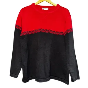 Eddie Bauer Nordic Snowflake Sweater Womens Size XL Color Block‎ Warm Knit Cozy thumbnail 1