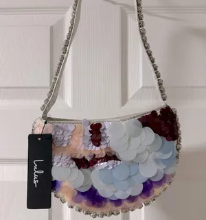 NWT Lulus Sequin and Rhinestone Purse thumbnail 1