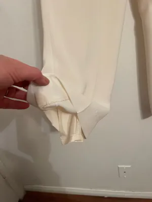 Classic White Tailored Pants Size M thumbnail 7