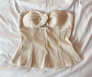 Francesca’s Kay Strapless Glitter Top Size Small thumbnail 1