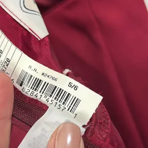 Alfred Angelo Burgundy Satin Open‎ Back Bow Maxi Dress Gown Prom Juniors 5/6 thumbnail 10