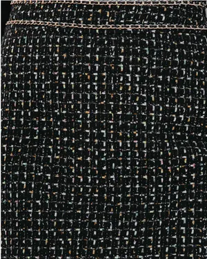Vici Boldly Elegant Tweed Chain Mini Skirt - Black thumbnail 2