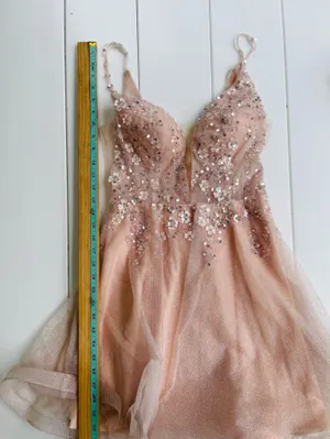Narianna Pink 3D Floral Semi Formal Sparkle Dress, Size 4 thumbnail 6