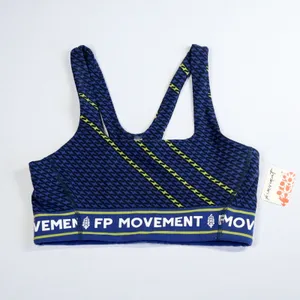 Free People FP Movement Never Better Sports Bra Women S Blue BlackActivewear NWT thumbnail 3
