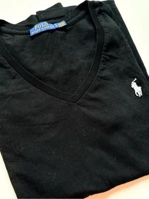 Ralph Lauren Black Short Sleeve V-Neck T-Shirt thumbnail 2