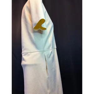 Zara Pale Yellow‎ Textured Short Sleeve Shift Dress with Pockets 5070/451/300/S thumbnail 9
