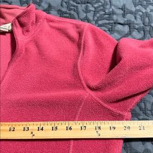 L.L. Bean women’s size small pullover fleece 1/4 zip jacket sweater coral salmon thumbnail 4