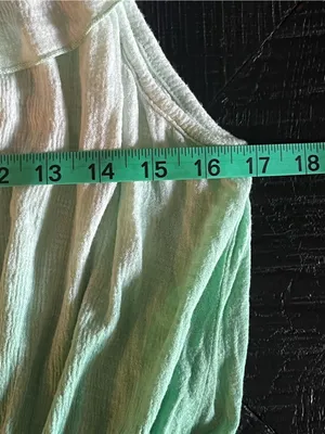 Free People Cora Lee Women’s Off-Shoulder Ruffle Ombre Green Blouse Size L thumbnail 6