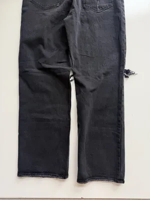 Abercrombie & Fitch The 90s Baggy Low Rise Distressed Jeans Black Size 28/6 thumbnail 6