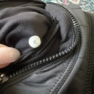LULULEMON FIRST MILE Black Gorpcore Active Quilted Hooded Jacket Size 6 thumbnail 11