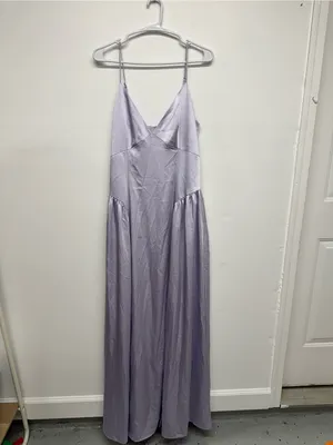 Club L London Jonas Lilac Plunge-Neck Drop Waist Maxi Dress - NEW thumbnail 7