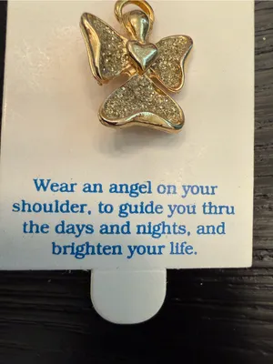 NWT Guardian Angel Lapel Pin Gold and Silver Pin Costume Jewelry thumbnail 4