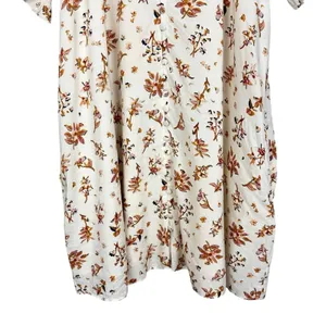 Madewell Ruffle Button Front Trapeze A-line Babydoll Dress Floral Reef Sz Small thumbnail 7