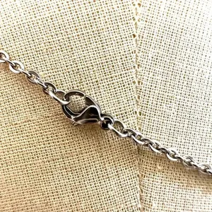 Silver tone blue pendant necklace thumbnail 6