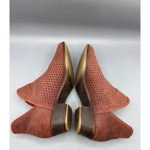 Lucky Brand Womens‎ Booties 8 Baley Cedar Oiled Suede Perforated thumbnail 5