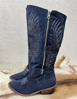 Coconuts by Matisse blue Suede Cowboy Boots US Women’s Size 6 thumbnail 1