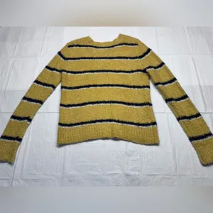 Free People "Best Day Ever" Alpaca-Blend Boucle Stripe Sweater thumbnail 3