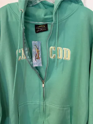 Cape Cod Mint Green Zip Hoodie Vacation Size XL thumbnail 3