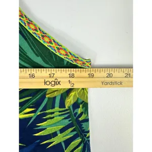 America and‎ Beyond Tropical Maxi Dress Womens Small Blue Beach Resort Hawaiian thumbnail 8