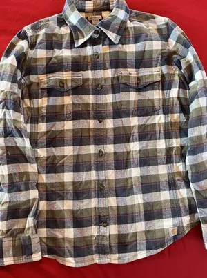 Carhartt Women’s Multicolor Long Sleeve Flannel Button Check Shirt Sz M (8-10) thumbnail 1