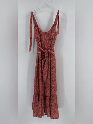 J crew Button-front midi dress with ruffle‎ hem in soft rayon size 8 thumbnail 5