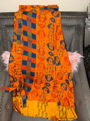 The Sunset Golden Bloom Reversible Indian Silk Wrap Skirt thumbnail 4